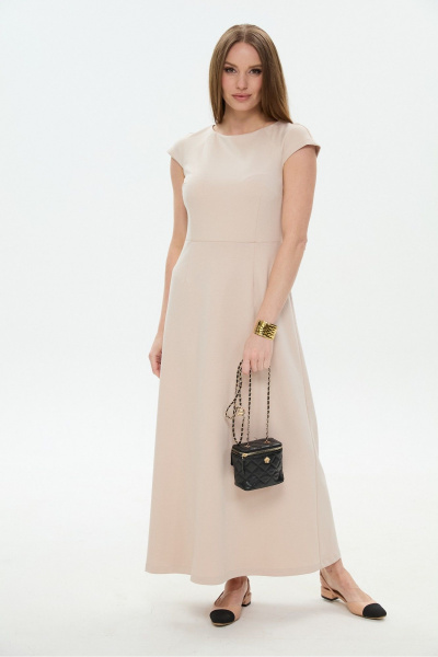 Джемпер, платье NikVa 1035-4 песочный и капучино - фото 6