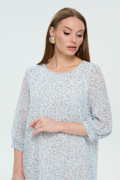 Платье NikVa 1036-1 небесный - фото 3