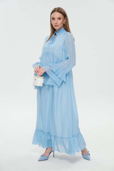 Платье NikVa 1038-1 голубой - фото 8