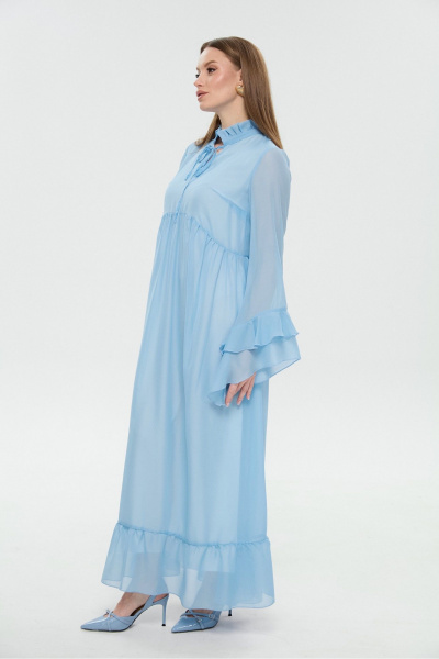 Платье NikVa 1038-1 голубой - фото 7