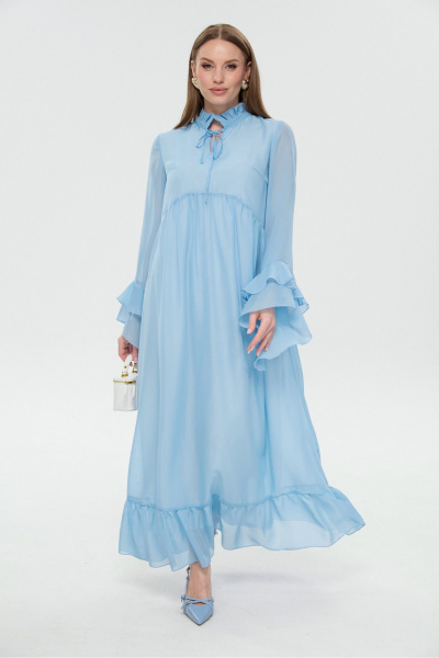 Платье NikVa 1038-1 голубой - фото 6