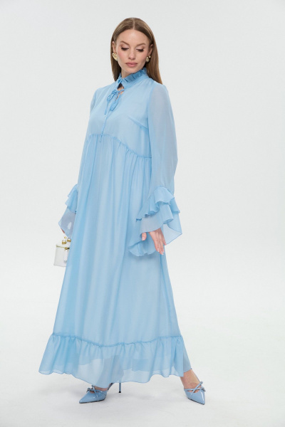 Платье NikVa 1038-1 голубой - фото 3