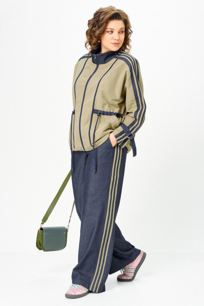 Брюки, ветровка Lady Secret 26232 хаки-синий - фото 4