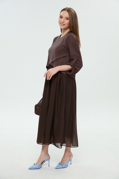 Платье NikVa 740-28 горький шоколад - фото 5