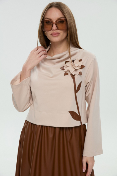 Платье NikVa 924-12 капучино и шоколад - фото 3