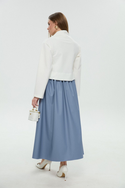 Платье NikVa 924-14 молоко и голубой - фото 9