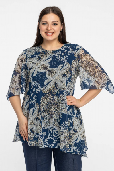 Блуза Avila 0886 голубой - фото 6