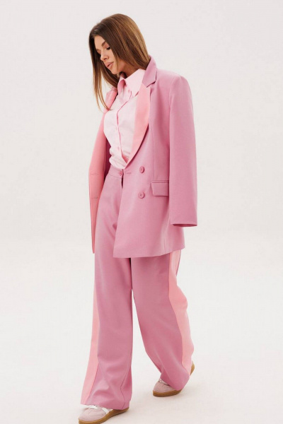 Брюки, жакет Ambera Style 2153 пудра - фото 7