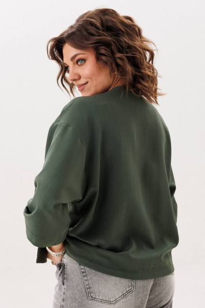 Жакет Anelli 1788 оливковое_сияние - фото 8