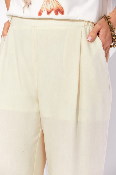 Брюки, куртка, топ TAiER 1431 оливка/молочный - фото 6