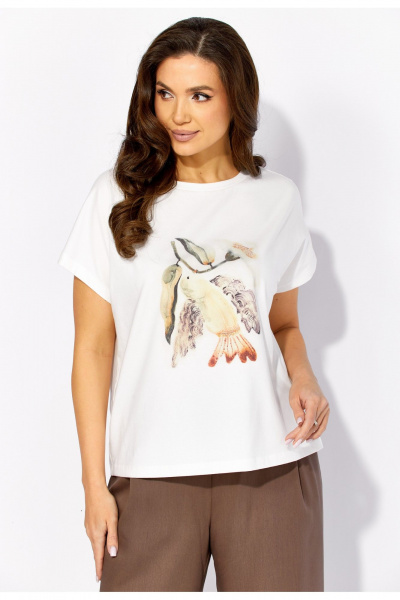 Брюки, куртка, топ TAiER 1431 молочный/шоколад - фото 2