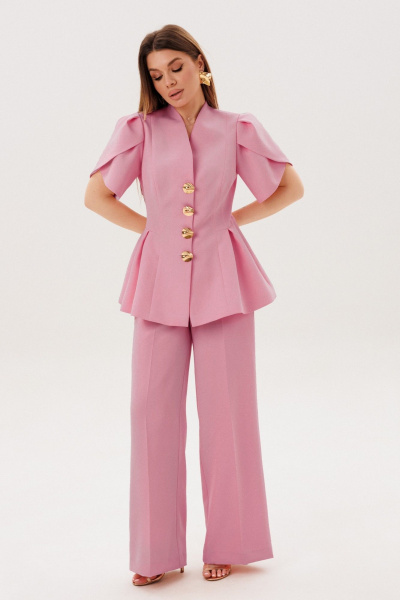 Брюки, жакет Ambera Style 2156-2 пудра - фото 1