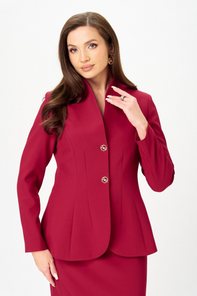 Жакет, юбка LeNata 20549 бордо - фото 6