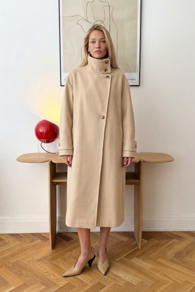 Пальто Lokka 1833 бежевый - фото 1