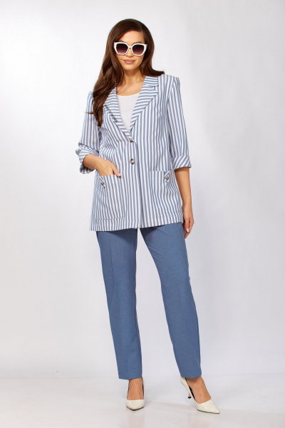 Блуза, брюки, жакет Tensi 371 джинс - фото 4