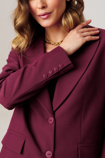 Брюки, жакет Ларс Стиль 1197/2 марсала - фото 9