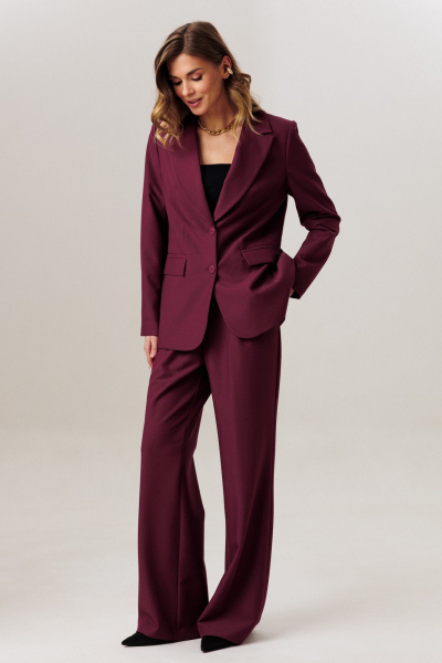 Брюки, жакет Ларс Стиль 1197/2 марсала - фото 2