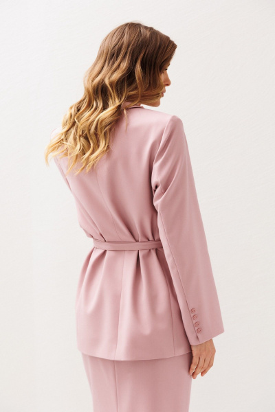 Жакет, пояс, юбка Ларс Стиль 1209 пудрово-розовый - фото 5