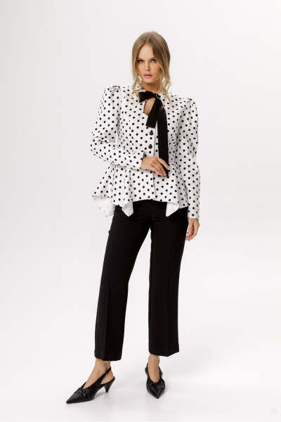 Жакет PiRS 6648 горохи_на_белом_фоне - фото 7