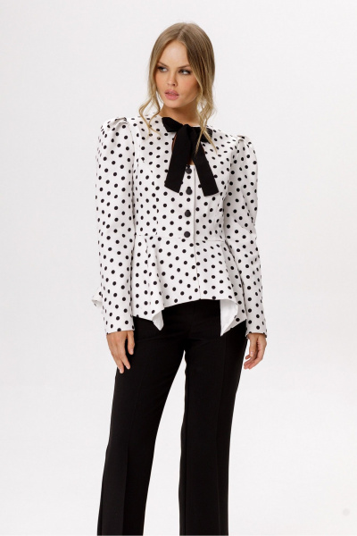 Жакет PiRS 6648 горохи_на_белом_фоне - фото 1