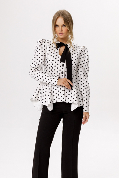 Жакет PiRS 6648 горохи_на_белом_фоне - фото 2