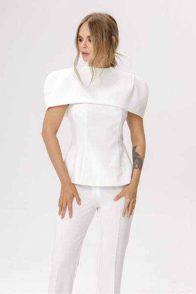 Блуза, брюки, кейп PiRS 6651 белый - фото 7