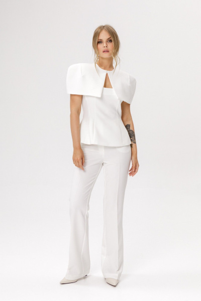 Блуза, брюки, кейп PiRS 6651 белый - фото 3