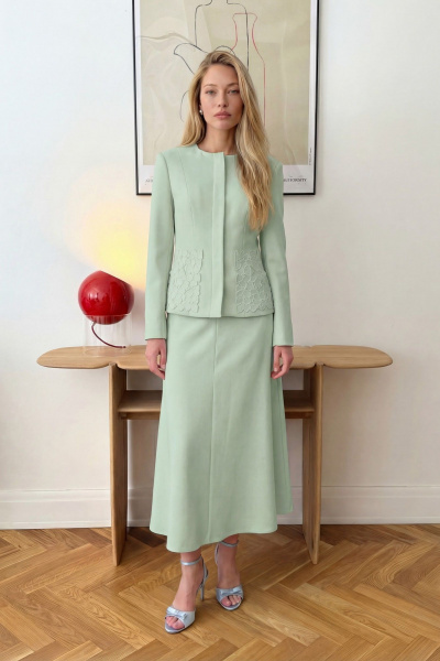 Жакет, юбка Lokka 1852С фисташковый - фото 2