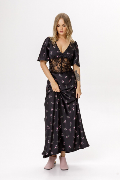 Платье PiRS 6662 черный - фото 4