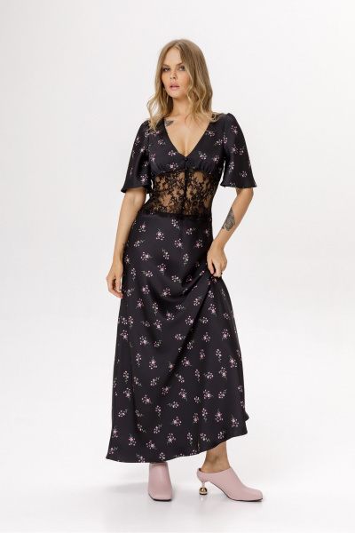 Платье PiRS 6662 черный - фото 1