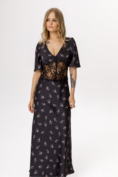 Платье PiRS 6662 черный - фото 2