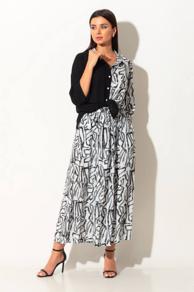 Рубашка, юбка Koketka i K 860 черный+белый - фото 1