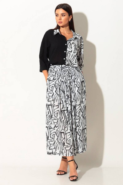 Рубашка, юбка Koketka i K 860 черный+белый - фото 2