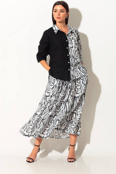 Рубашка, юбка Koketka i K 860 черный+белый - фото 5