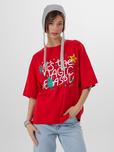 Футболка Mark Formelle 112961/24-30075П-2 алый_закат_печать1_1_сл_на_пол - фото 2