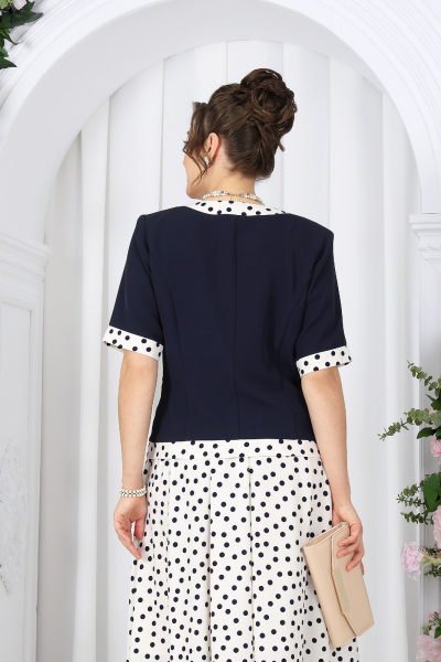 Блуза, брюки Ninele 5992 молочный+горох - фото 9