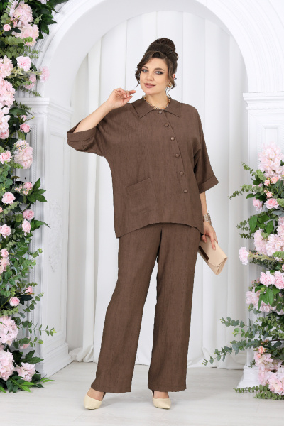 Блуза, брюки Ninele 7497 коричневый - фото 5