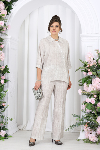 Блуза, брюки Ninele 7497 светло-бежевый - фото 1