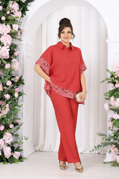 Блуза, брюки Ninele 7525 красный - фото 6