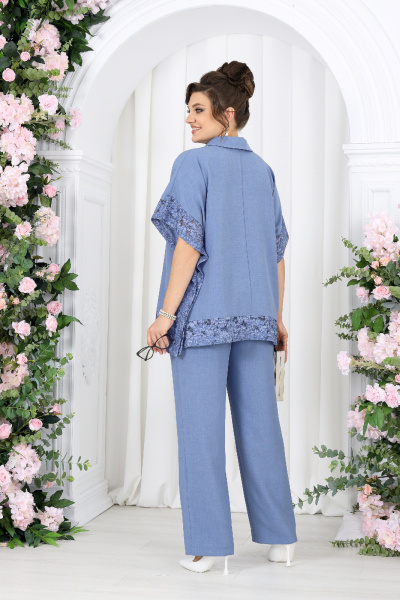 Блуза, брюки Ninele 7525 небесный - фото 7