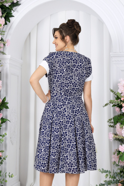 Платье Ninele 7533 синие ромашки - фото 9