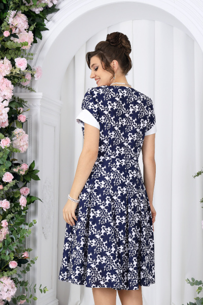 Платье Ninele 7533 синие цветы - фото 9