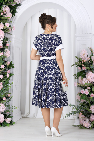 Платье Ninele 7533 синие цветы - фото 11