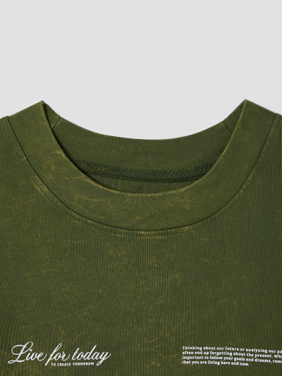 Футболка Mark Formelle 111883/25-ОБР5436П-0 ACID_WASH_т.зеленый_печать_009.2_Эйсид_1_сл_на_по - фото 4