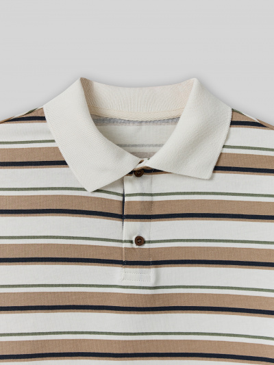 Майка Mark Formelle 123493/25-39385П-0 бежевая_полоска_на_св.молочном - фото 3