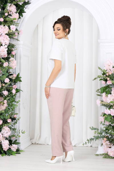 Брюки, жакет, майка Ninele 7492 пудровый - фото 13