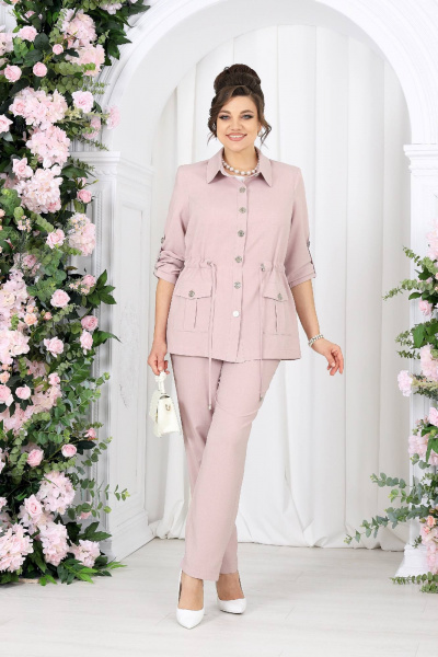 Брюки, жакет, майка Ninele 7492 пудровый - фото 11
