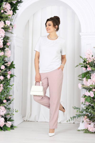 Брюки, жакет, майка Ninele 7492 пудровый - фото 9