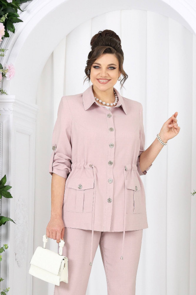 Брюки, жакет, майка Ninele 7492 пудровый - фото 2