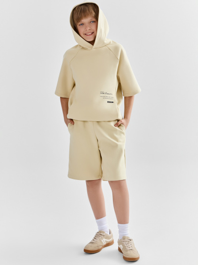 Худи, шорты Mark Formelle 393348/25-41847П-2 бежевый_кварц_печать_2_сл_на_пол_2_сл_на_спинке - фото 1